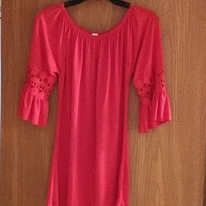 Red long tunic